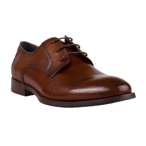 Escape Plain Dressy Mans Shoe - Solid Bond - Brandy