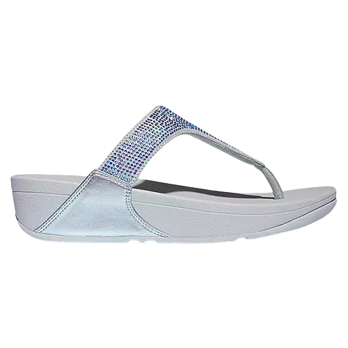 Fit Flop Ladies Crystal Toe Post Sandals - Lulu - Quiet Blue