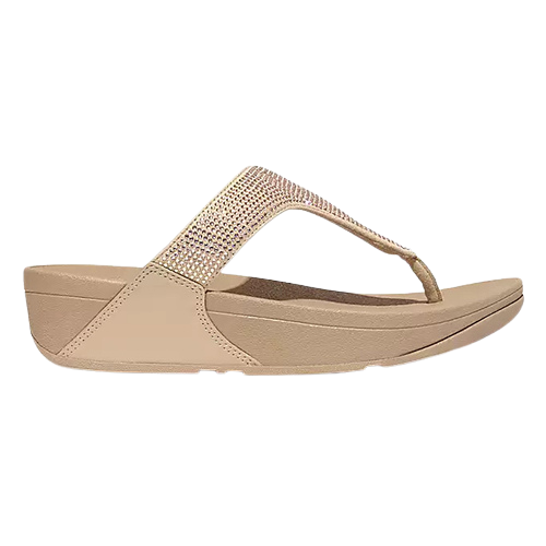 Fit Flop Ladies Crystal Toe Post Sandals - Lulu - Beige