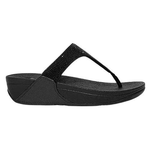 Fit Flop Ladies Crystal Toe Post Sandals - Lulu - Black