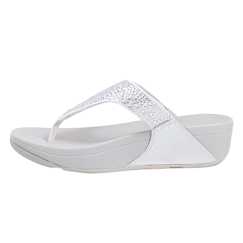 Fitflop Toe-Post Sandals - Lulu Crystal - Silver