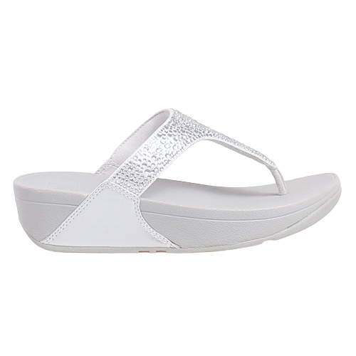 Fitflop Toe-Post Sandals - Lulu Crystal - Silver