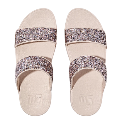 Fit Flop  Multi Tonal Glitter Slides - Lulu -  Gold/silver
