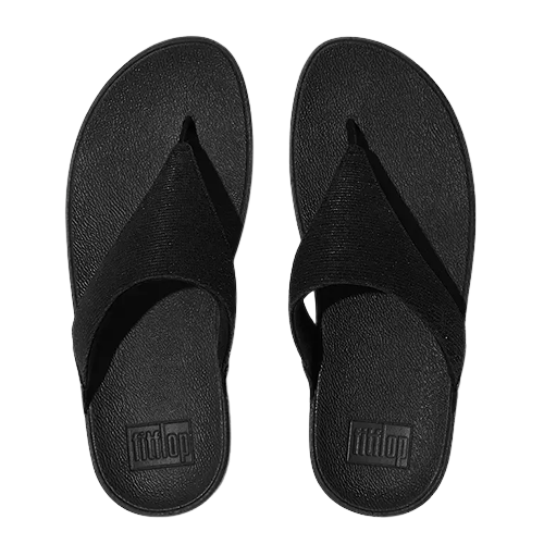 Fitflop Shimmer Glitz Toe Post - Lulu - Black