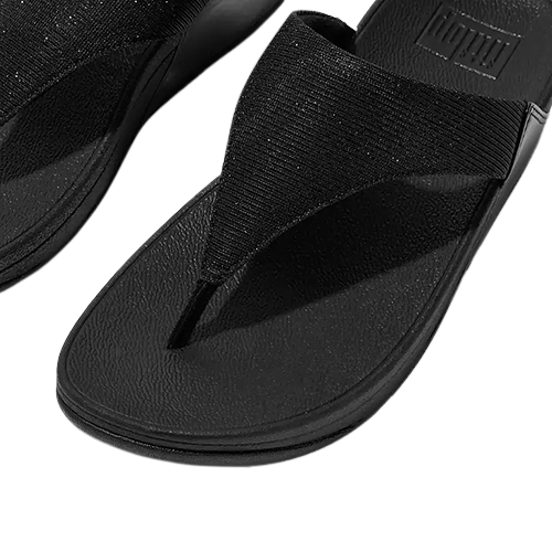 Fitflop Shimmer Glitz Toe Post - Lulu - Black