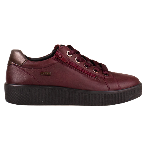 G-Comfort Ladies Leather Trainers - P-912 - Burgundy