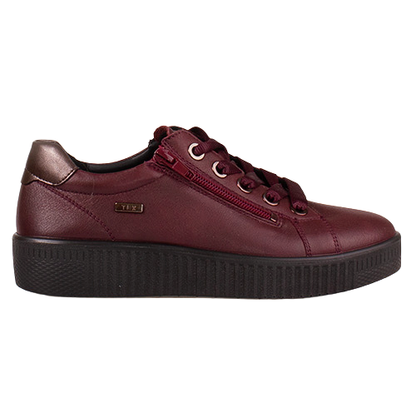G-Comfort Ladies Leather Trainers - P-912 - Burgundy