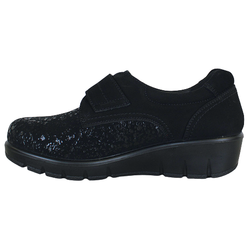 Ladies black hot sale velcro shoes