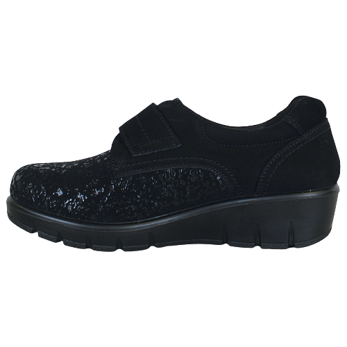 Ladies black 2025 velcro shoes