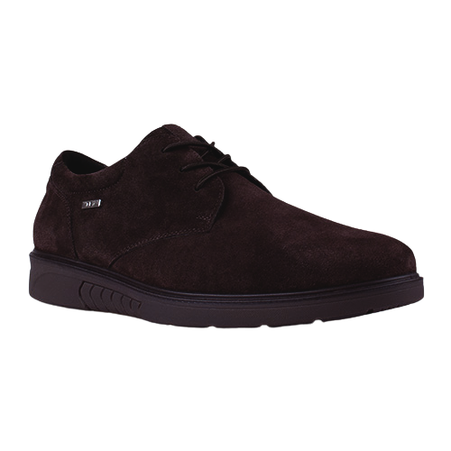 brown suede shoe on a white background