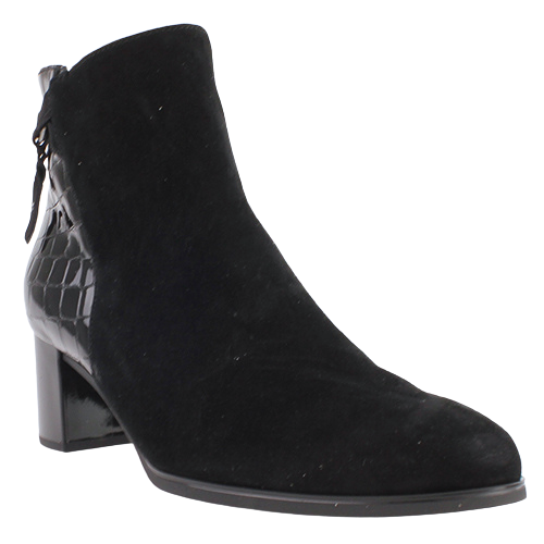 Gabor Block Heeled  Ankle Boots - 55.692 - Black Croc