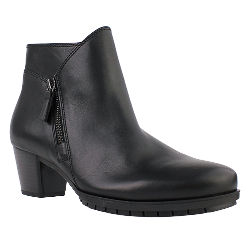 Gabor Block Heeled Ankle Boots 56.603.57 Black Greenes Shoes