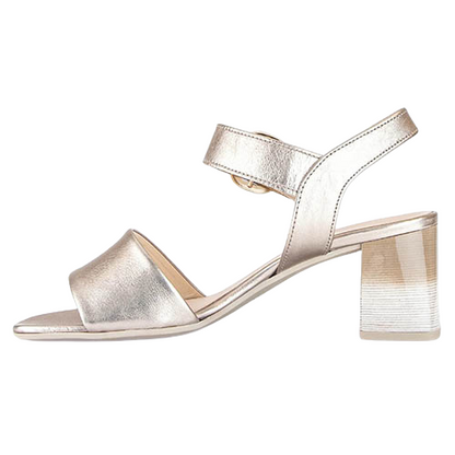 Gabor  Block Heeled Sandals - 41.700.62 -  Pewter Gold