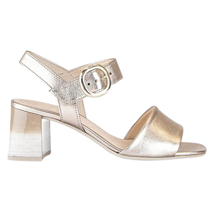 Gabor  Block Heeled Sandals - 41.700.62 -  Pewter Gold