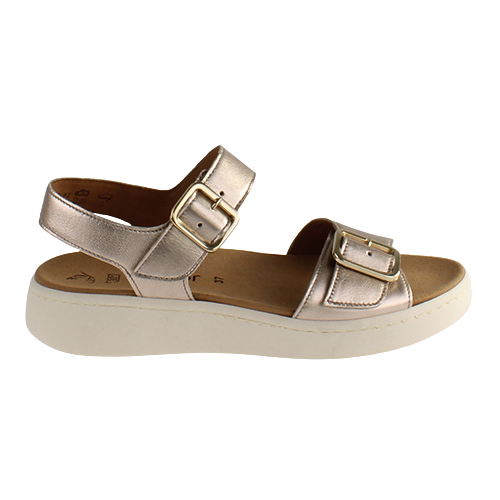 Gabor Ladies Flat Sandals - 43.710.62 - Gold