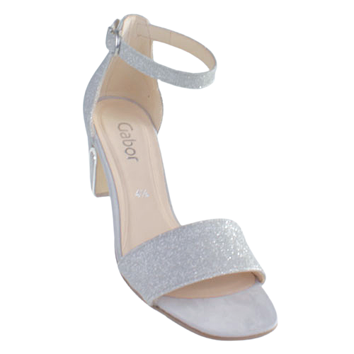 Gabor Ladies Dressy Heeled Sandals 41.790.61 Silver