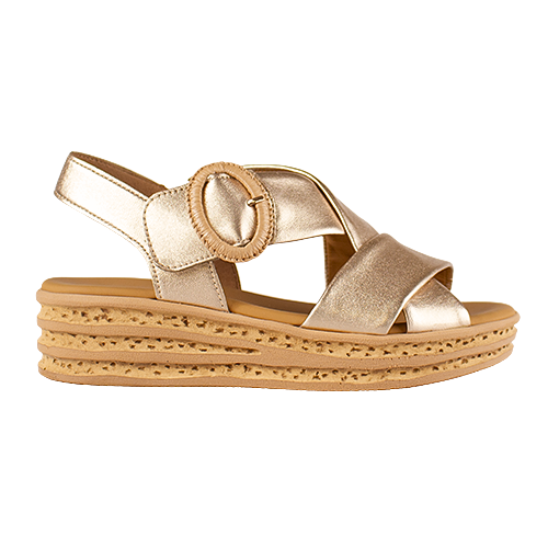 Gabor Ladies Wedge Sandals - 84.556.62 - Champagne
