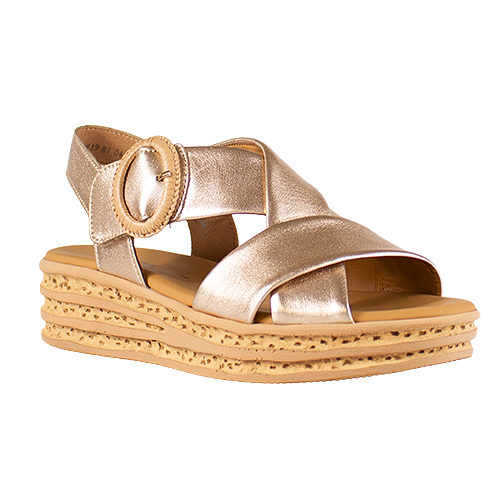 Gabor Ladies Wedge Sandals - 84.556.62 - Champagne