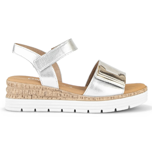 Gabor Ladies Wedge Sandals - 42.700.10 - Silver