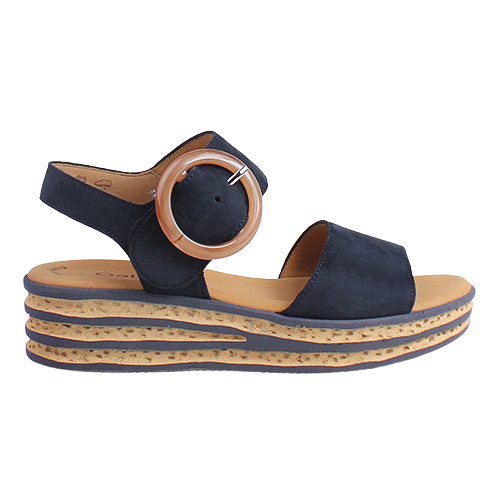 Gabor Ladies Wedge Sandals - 64.550.16 - Navy