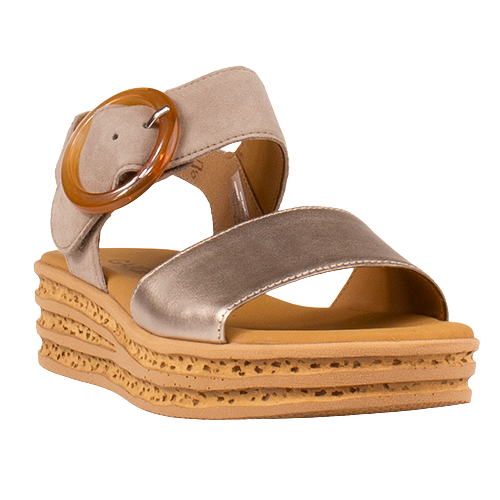 Gabor Wedge Sandals - 84.550.62 - Gold/beige
