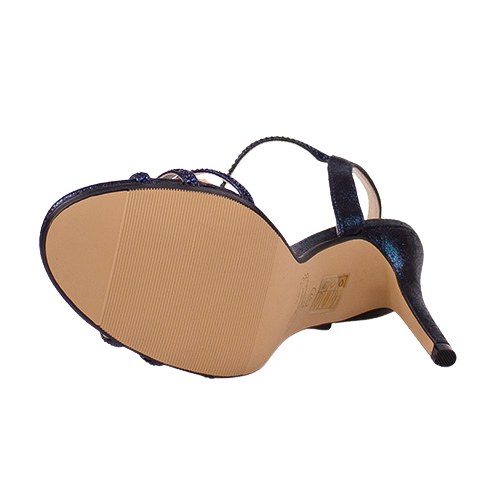 Glamour Ladies Dressy Heeled Sandals - Alanis - Navy