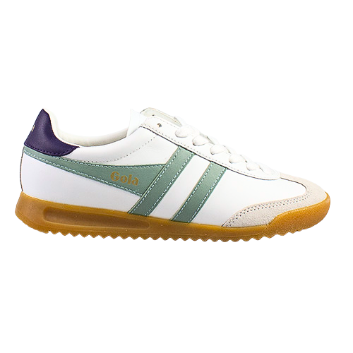 Gola Ladies Leather Trainers - Torpedo - White/Green