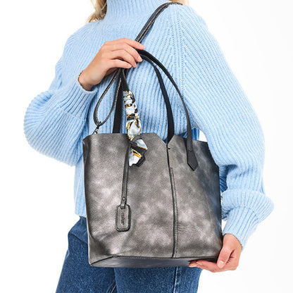 Rieker H1006-42 Handbag - Dark Silver/Metallic