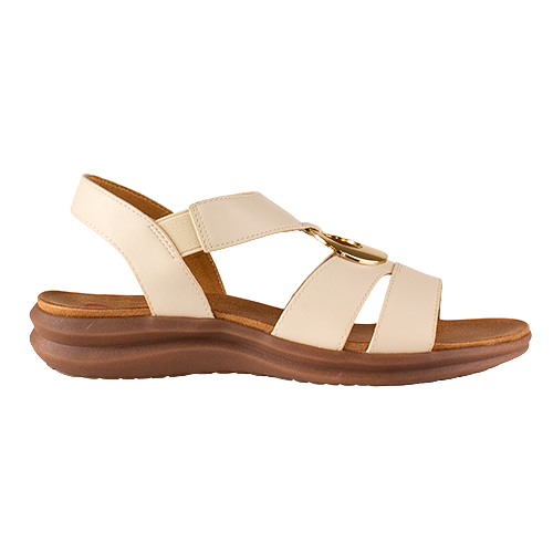 Heavenly Feet Flat Sandals - Trace - Stone