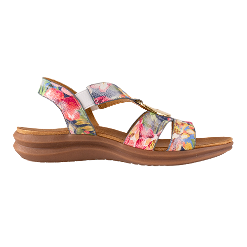 Heavenly Feet Flat Sandals - Trace - White Floral