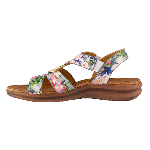 Heavenly Feet Flat Sandals - Trace - White Floral