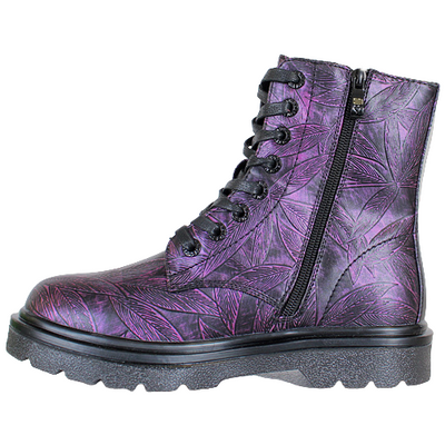 Heavenly Feet Ankle Boots - Justina - Purple