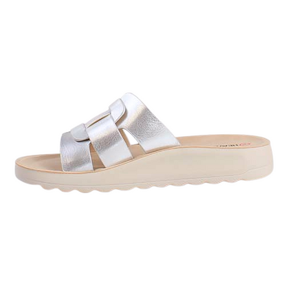 Heavenly Feet Ladies Mules - Davena - Silver