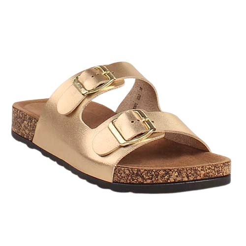 Heavenly Feet Ladies Sliders  - Harmony - Gold