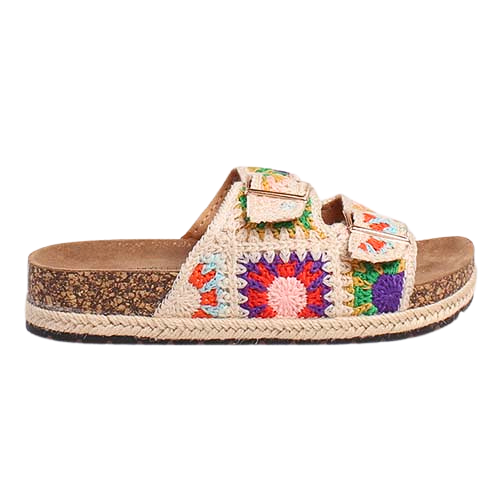 Heavenly Feet Ladies Sliders - Hyde - Beige