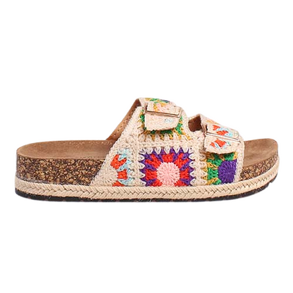 Heavenly Feet Ladies Sliders - Hyde - Beige