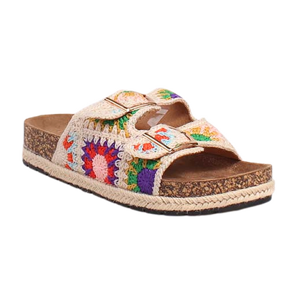 Heavenly Feet Ladies Sliders - Hyde - Beige