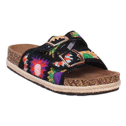 Heavenly Feet Ladies Sliders  - Hyde - Black