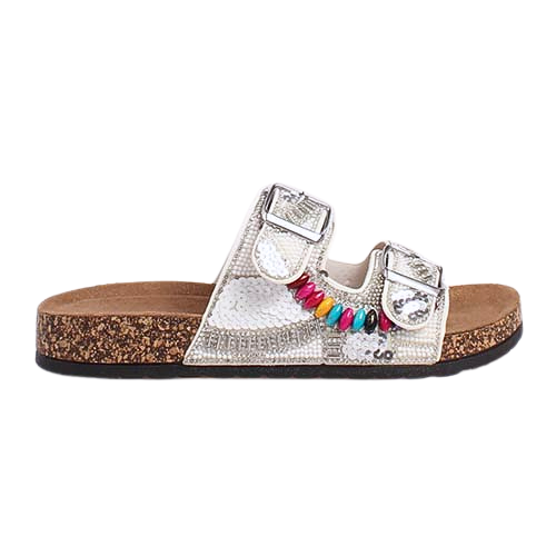 Heavenly Feet Ladies Sliders - Jess - White