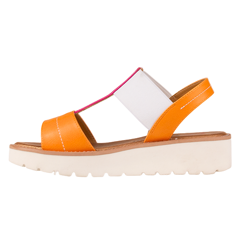 Heavenly Feet Ladies Sandals - Mika - Orange/pink