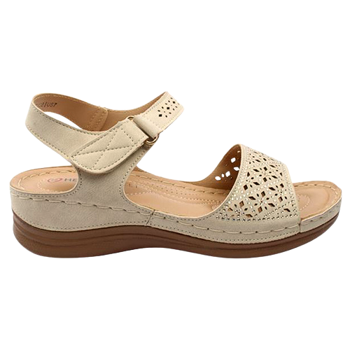 Heavenly Feet Ladies Sandals - Pamela - Beige