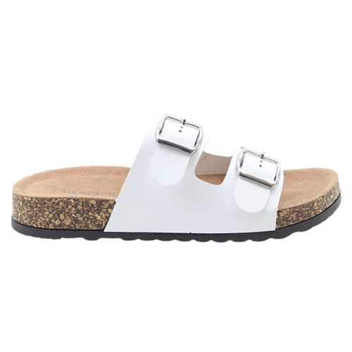 Heavenly Feet Ladies Sliders - Harmony - White
