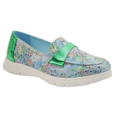 Heavenly Feet Ladies Trainers - Bourne - Blue Floral