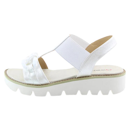 Heavenly Feet Ladies Wedge Sandals - Lulu - White