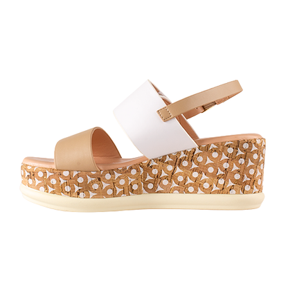 Heavenly Feet Ladies Platform Sandals - Morven - Taupe