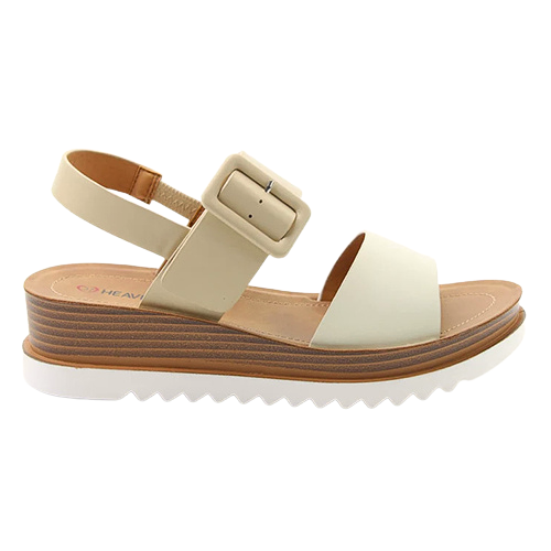 Heavenly Feet Wedge Sandals - Pistachio - Nude/stone