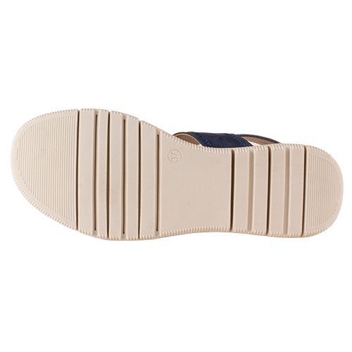 Heavenly Feet Ladies Wedge Sandals - Rita - Navy
