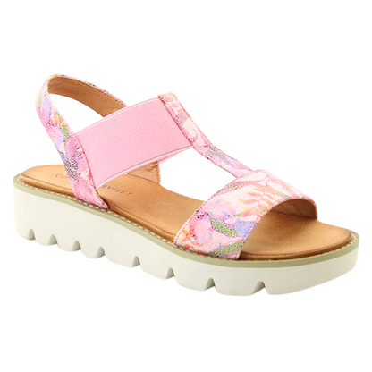 Heavenly Feet Wedge Sandals - Ritz - Pink Floral
