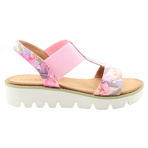 Heavenly Feet Wedge Sandals - Ritz - Pink Floral