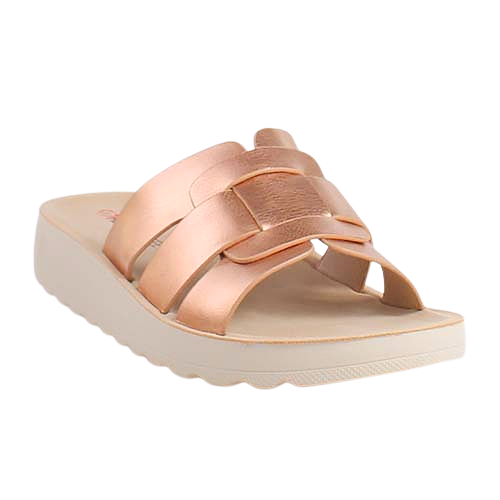 Heavenly Feet Ladies Mules - Davena - Rose Gold